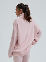 Seamless Basic Roll Neck Jumper | Uld Cashmere Rullekravebluse Powder Pink