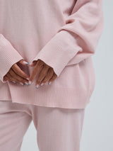 Seamless Basic Roll Neck Jumper | Uld Cashmere Rullekravebluse Powder Pink