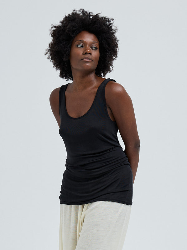 Seamless Basic Sheer Tank | Silke Tanktop Sort