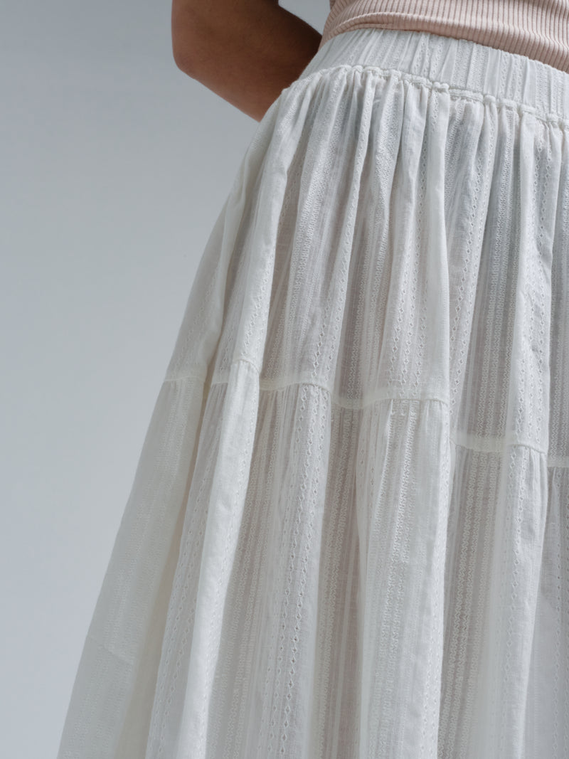 Seamless Basic Siena | Bomuld Skirt Off-white