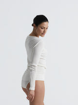 Seamless Basic Silky Alma | Silke L/S T-Shirt Off-white