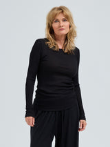 Seamless Basic Silky Alma | Silke L/S T-Shirt Sort