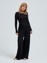Seamless Basic Silky Alma | Silke L/S T-Shirt Sort