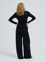 Seamless Basic Silky Alma | Silke L/S T-Shirt Sort