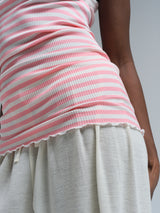 Seamless Basic Silky Daze | Silke Stroptop Pink/off-white
