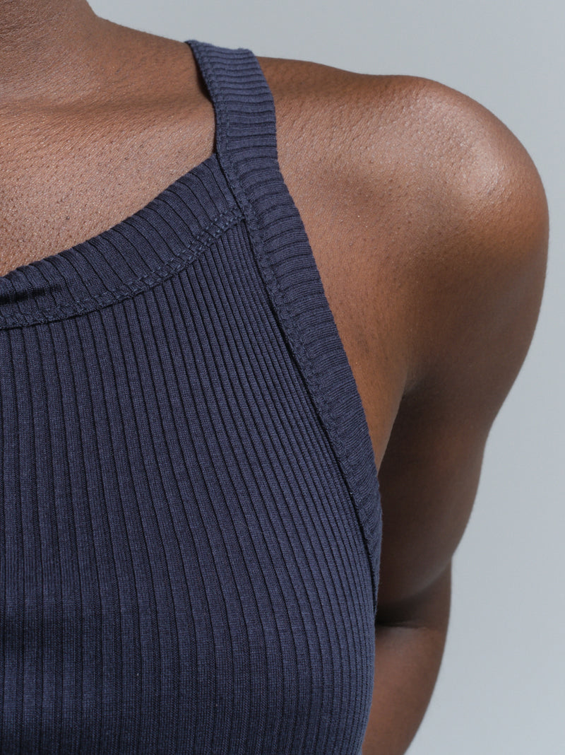 Seamless Basic Silky Daze | Silke Stroptop Navy