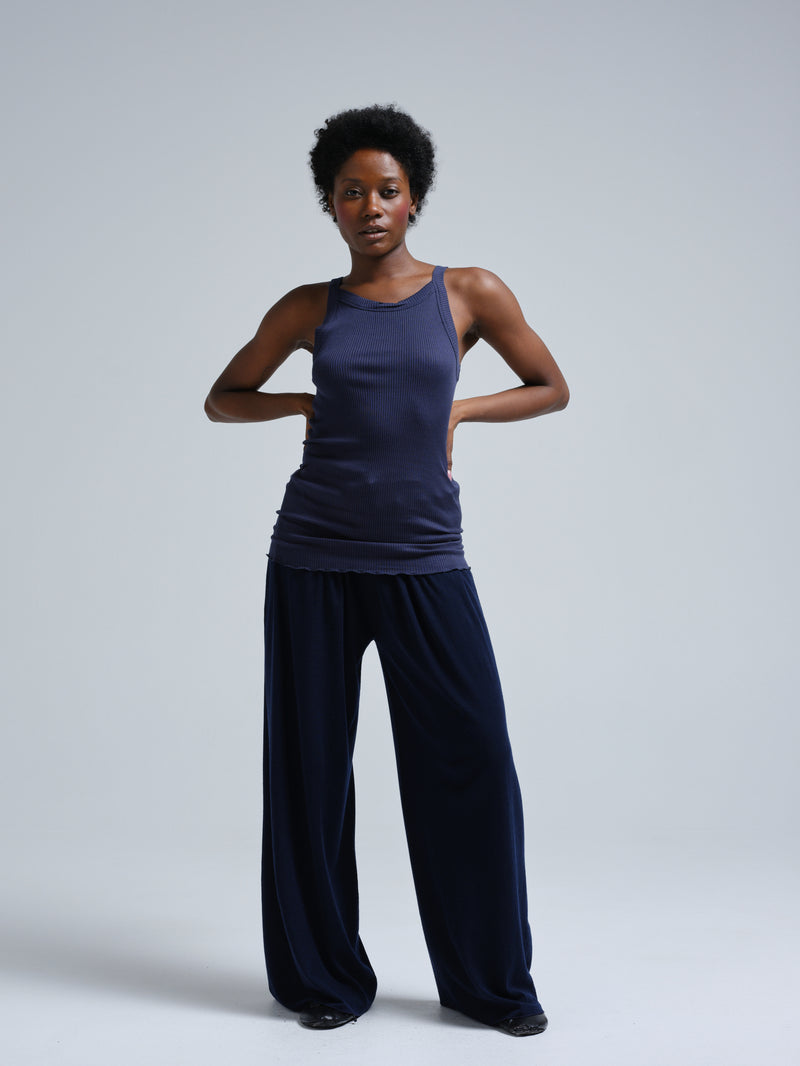 Seamless Basic Silky Daze | Silke Stroptop Navy