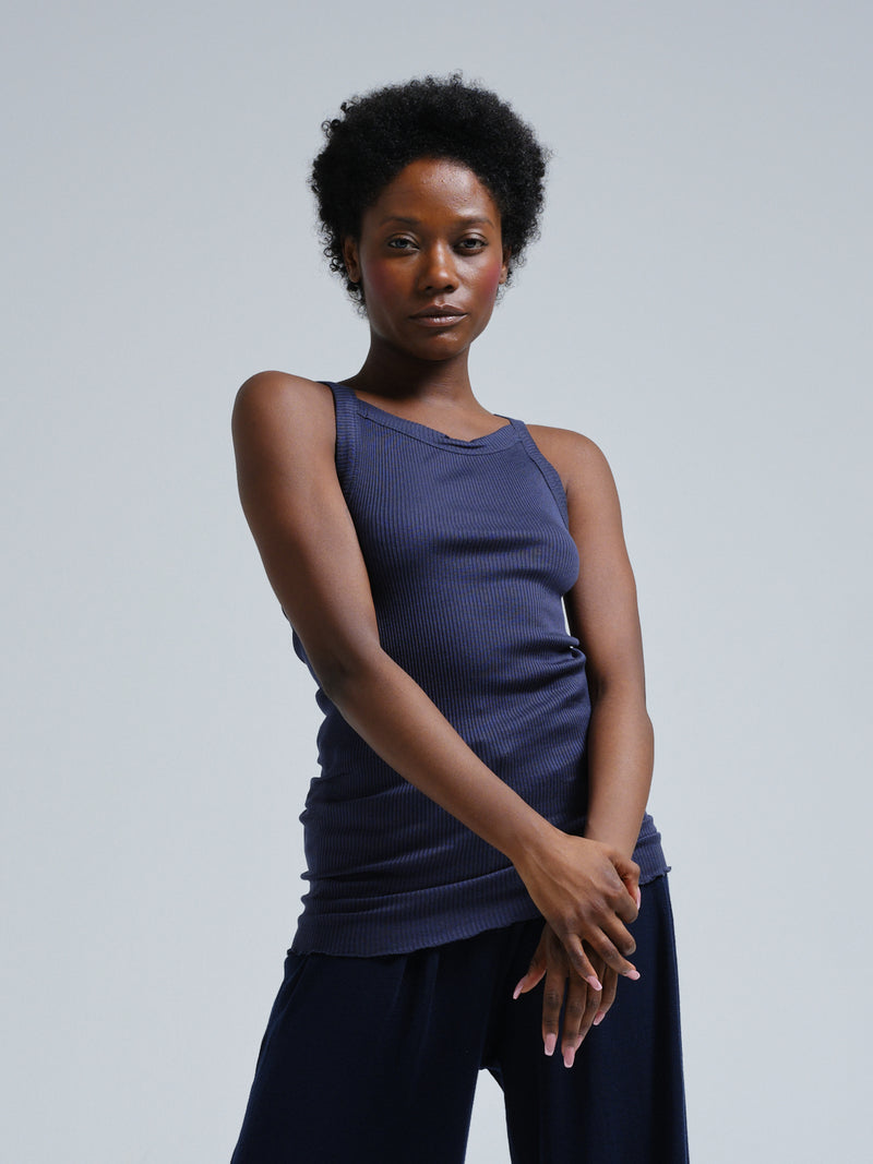 Seamless Basic Silky Daze | Silke Stroptop Navy