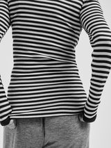 Seamless Basic Silky Fiore | Silke Bluse Navy/Off-white