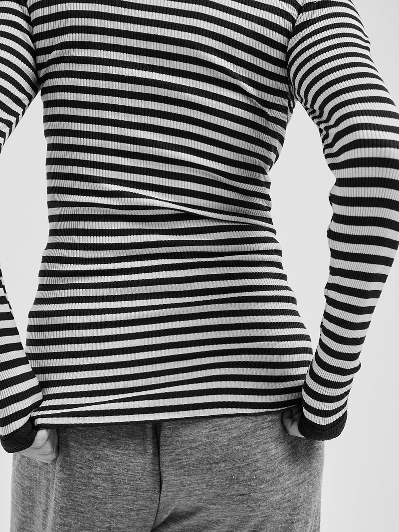 Seamless Basic Silky Fiore | Silke Bluse Navy/Off-white