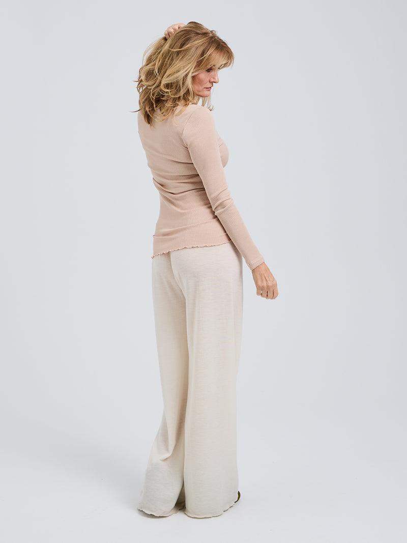 Seamless Basic Silky Fiore | Silke Bluse Rosa Beige