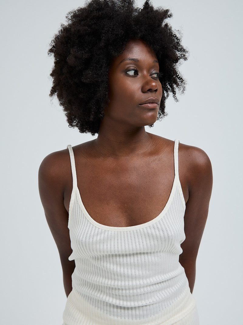 Seamless Basic Silky Sofia | Silke Stroptop Off-white