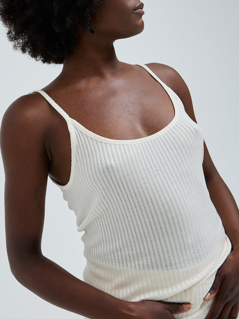 Seamless Basic Silky Sofia | Silke Stroptop Off-white