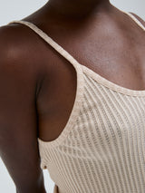 Seamless Basic Silky Sofia | Silke Stroptop Rosa Beige