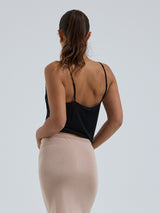 Seamless Basic Sporty Skirt | Silke Underskørt Rosa Beige