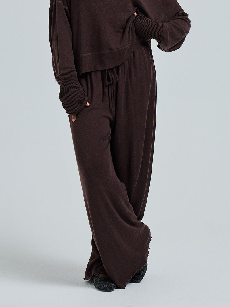 Seamless Basic Woolen Barbera | Merinould Bukser Dark Brown