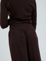 Seamless Basic Woolen Barbera | Merinould Bukser Dark Brown