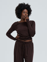 Seamless Basic Woolen Barbera | Merinould Bukser Dark Brown