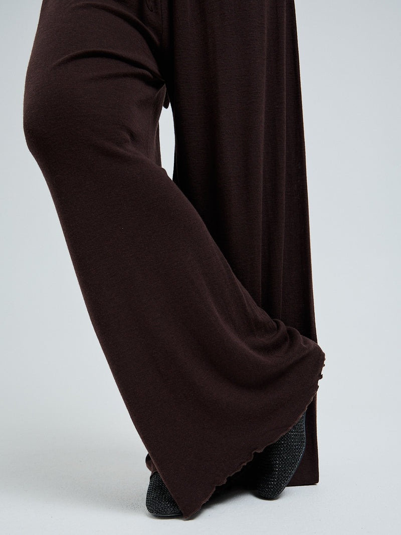 Seamless Basic Woolen Barbera | Merinould Bukser Dark Brown