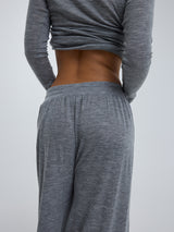 Seamless Basic Woolen Barbera | Merinould Bukser Gråmelange