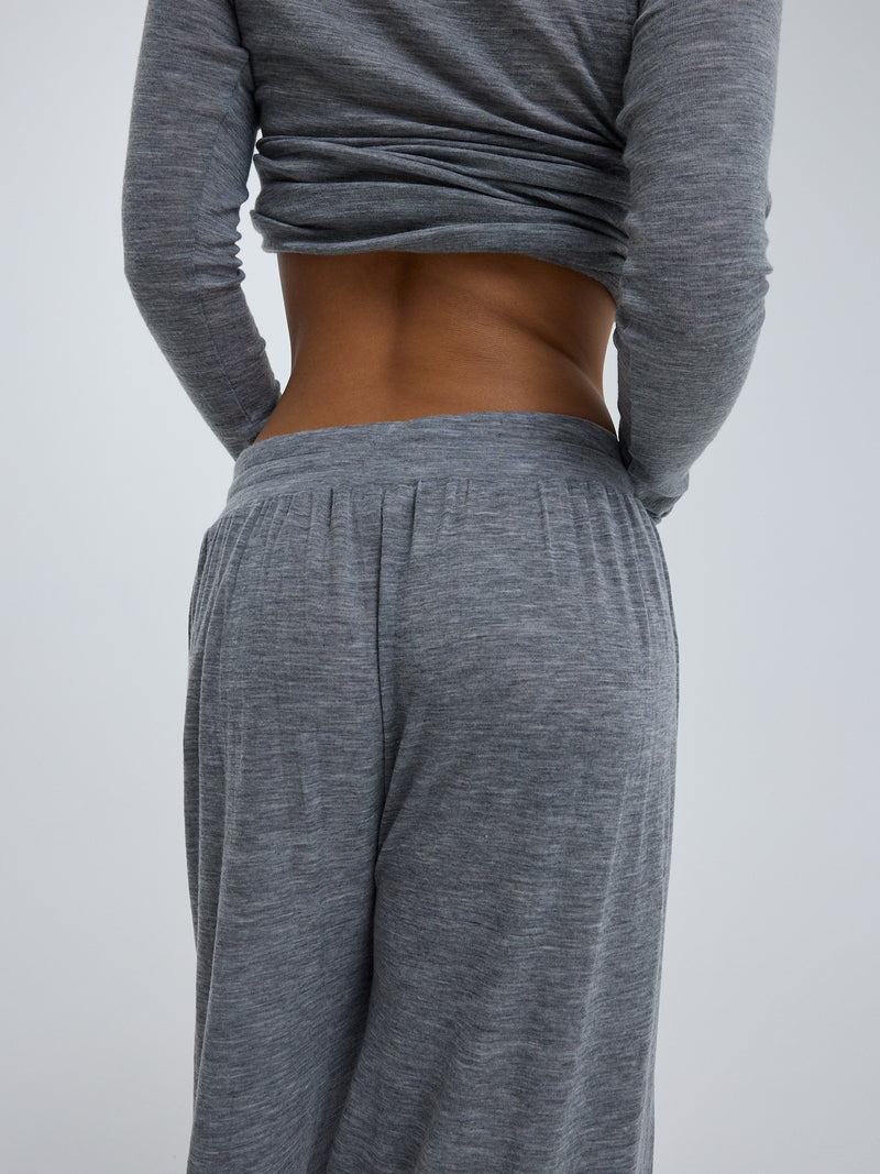 Seamless Basic Woolen Barbera | Merinould Bukser Gråmelange