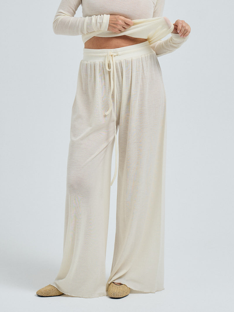 Seamless Basic Woolen Barbera | Merinould Bukser Off-white