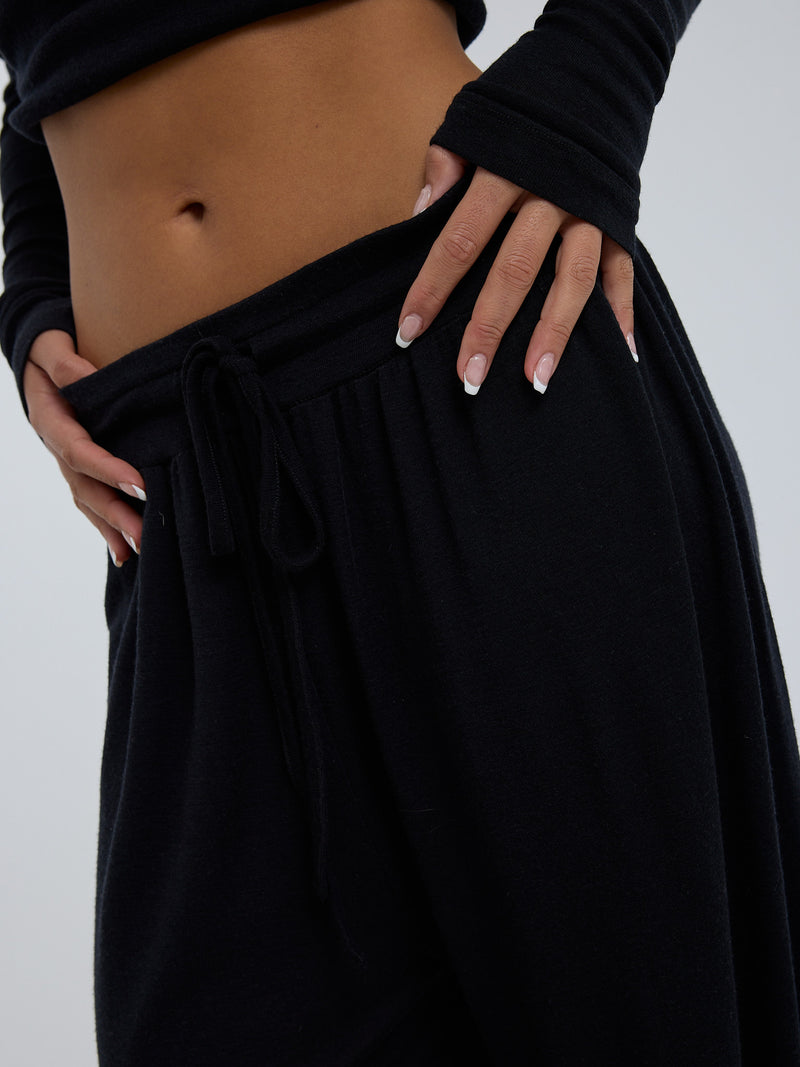 Seamless Basic Woolen Barbera | Merinould Bukser Sort