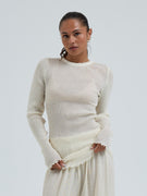 Woolen Classic Blouse | Merinould - Off-white