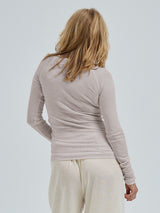 Seamless Basic Woolen Jade | Merinould L/S T-Shirt Beige