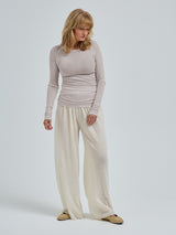 Seamless Basic Woolen Jade | Merinould L/S T-Shirt Beige