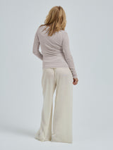Seamless Basic Woolen Jade | Merinould L/S T-Shirt Beige