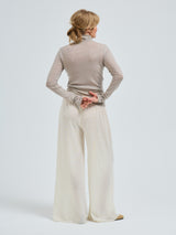 Seamless Basic Woolen Lola | Merinould Rullekravebluse Beige