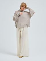 Seamless Basic Woolen Sporty Sweat | Merinould Bluse Beige