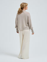 Seamless Basic Woolen Sporty Sweat | Merinould Bluse Beige