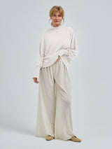 Seamless Basic Woolen Sporty Sweat | Merinould Bluse Off-white