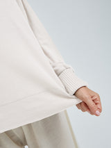 Seamless Basic Woolen Sporty Sweat | Merinould Bluse Off-white