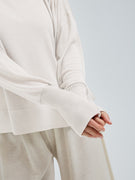 Woolen Sporty Sweat | Merinould - Off-white