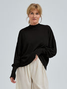 Woolen Sporty Sweat | Merinould - Sort