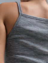 Seamless Basic Woolen Viola | Merinould Stroptop Gråmelange