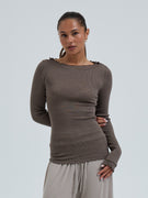 Wooly Boat Neck | Uld Silke - Fungi