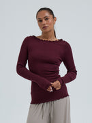 Wooly Boat Neck | Uld Silke - Vineyard