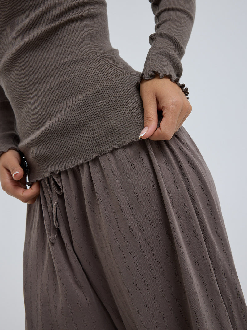 Seamless Basic Wooly Long Sleeve | Uld Silke Bluse Fungi