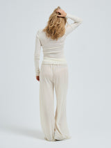 Seamless Basic Wooly Long Sleeve | Uld Silke Bluse Off-white