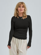 Wooly Long Sleeve | Uld Silke - Sort