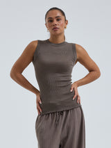 Seamless Basic Wooly Tank | Uld Silke Tanktop Fungi