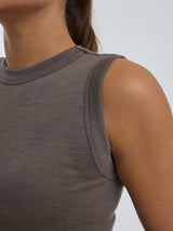 Seamless Basic Wooly Tank | Uld Silke Tanktop Fungi