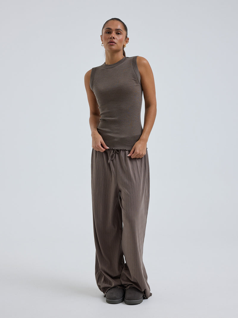 Seamless Basic Wooly Tank | Uld Silke Tanktop Fungi