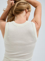Seamless Basic Wooly Tank | Uld Silke Tanktop Off-white