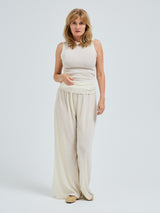 Seamless Basic Wooly Tank | Uld Silke Tanktop Off-white
