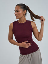 Seamless Basic Wooly Tank | Uld Silke Tanktop Vineyard